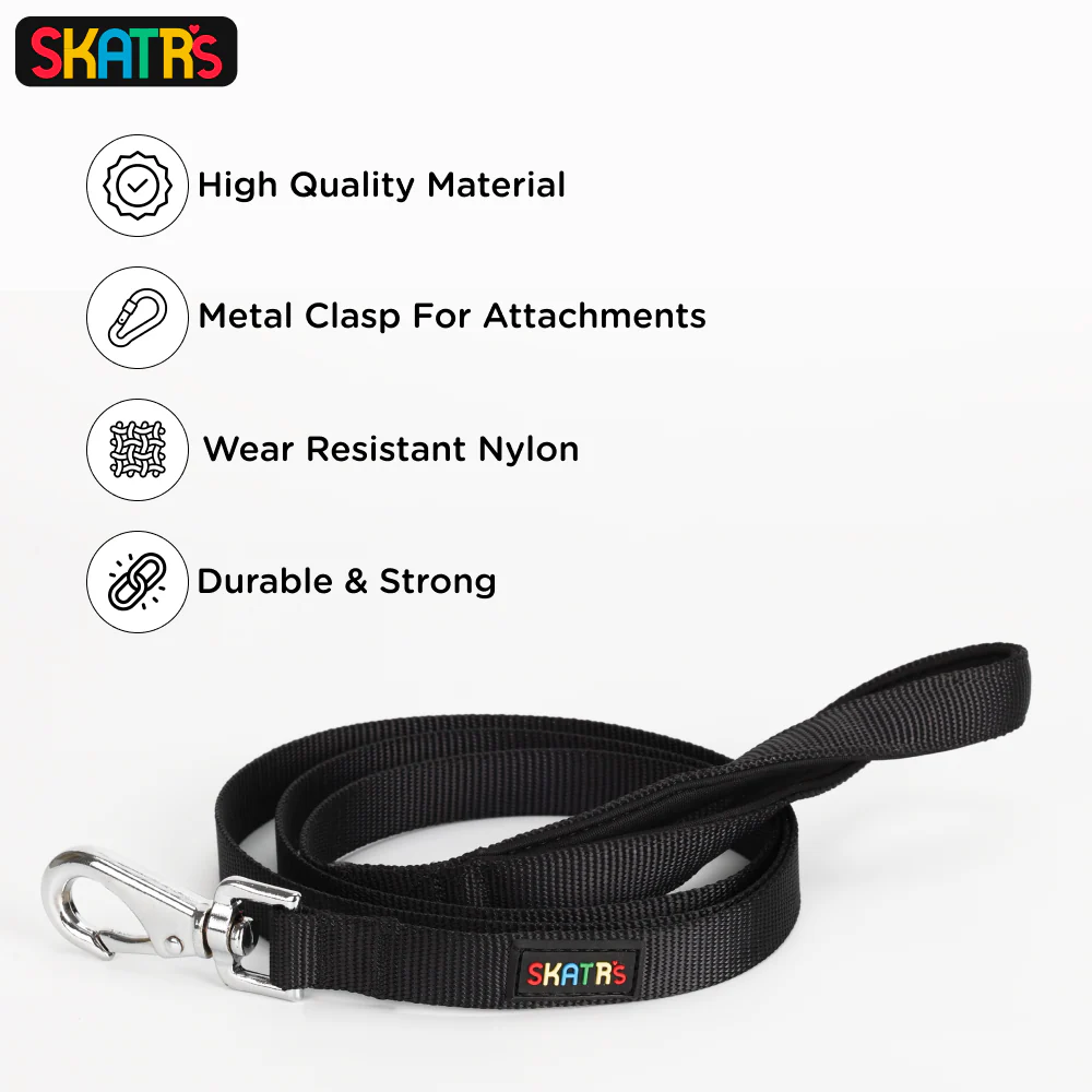 Skatrs Premium Leash for Dogs and Cats (Black) - Image 4