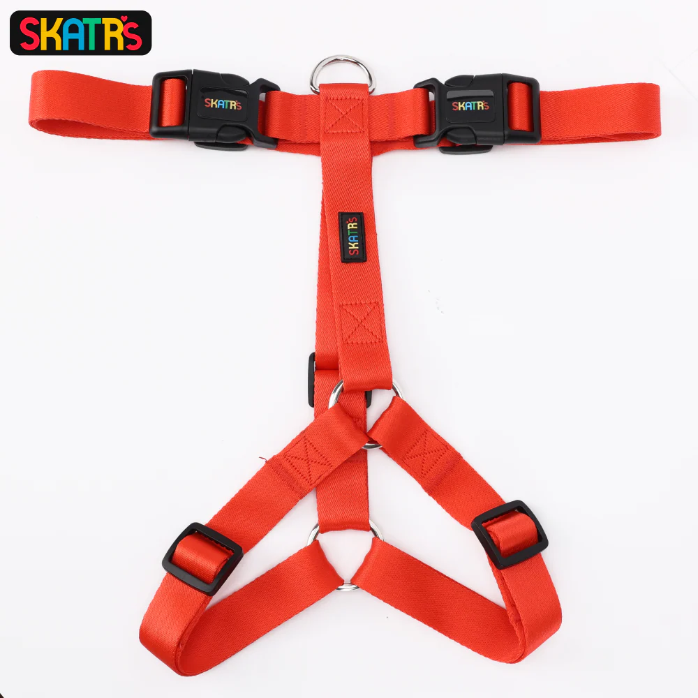 Skatrs Premium H Harness for Dogs (Coral Red) - Image 6