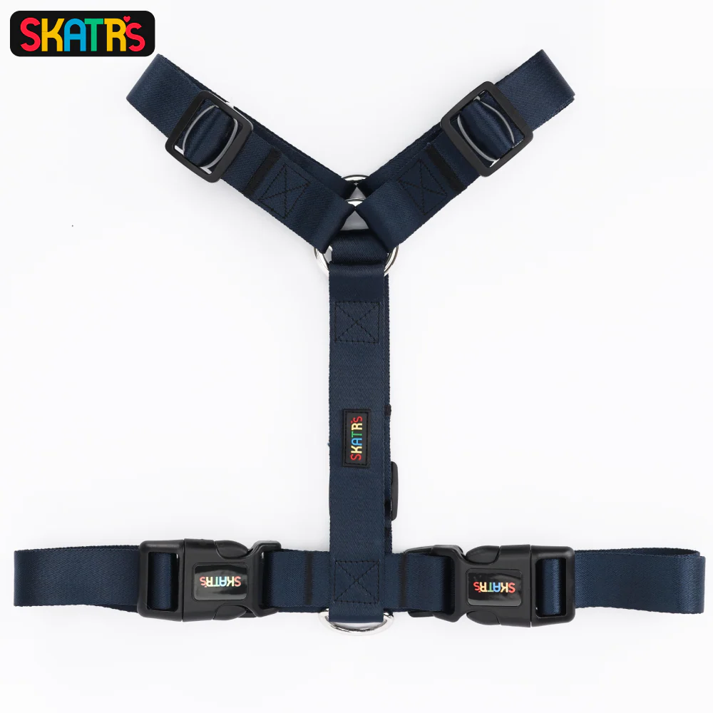 Skatrs Premium H Harness for Dogs (Midnight Blue) - Image 4
