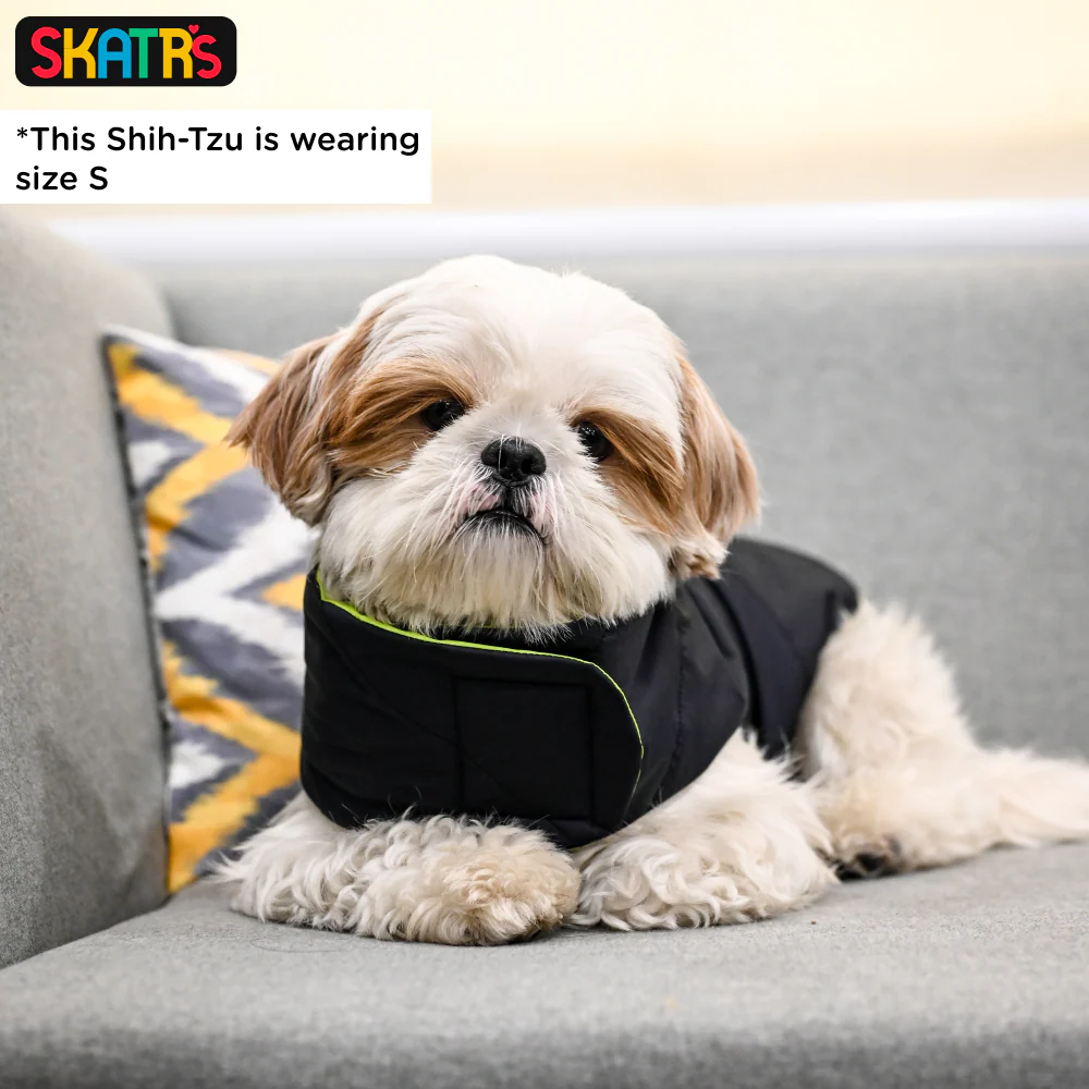 Skatrs Midnight Blue Puffer Reversible Jacket for Dogs and Cats | With Adjustable Baby Velcro - Image 5