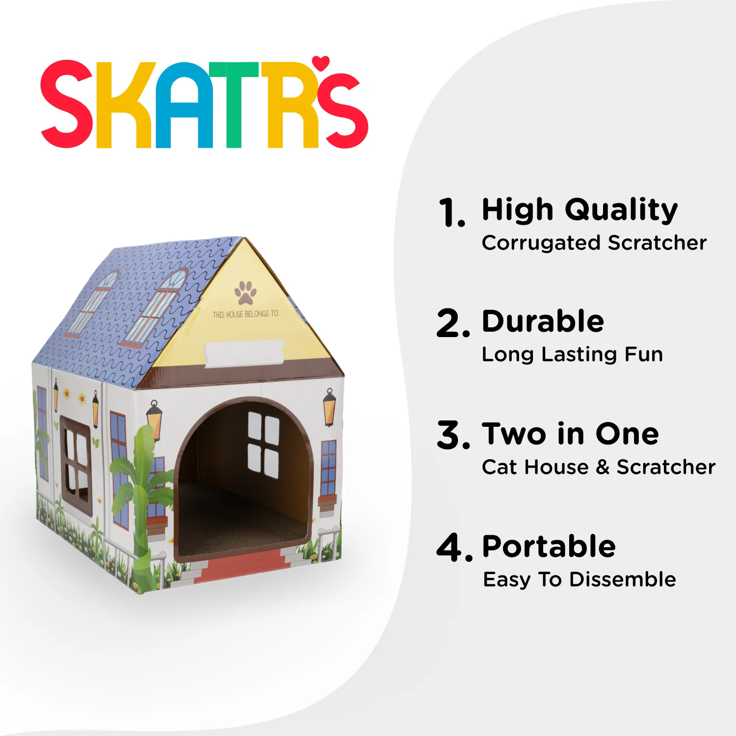 Skatrs Purrfect Home Cat with 2g Premium Catnip Free - Image 3