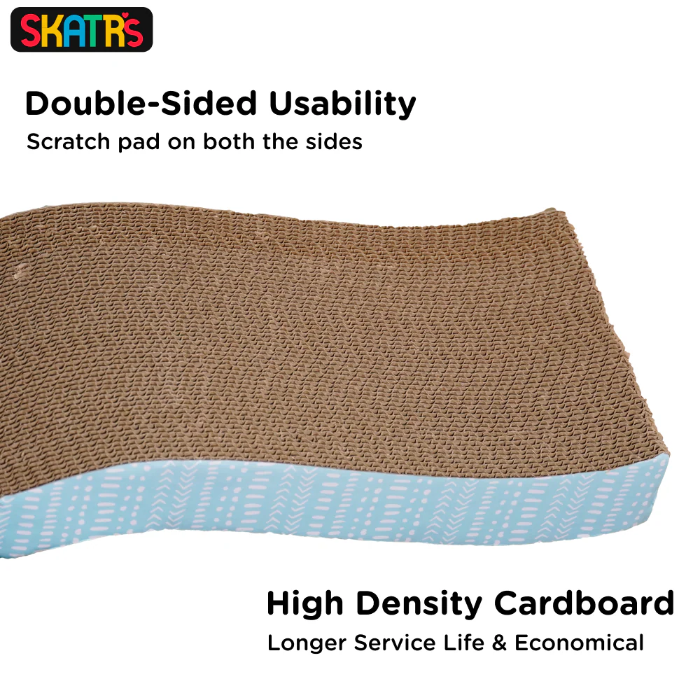 Skatrs Purrfect Wave Cat Scratcher with 2g Premium Catnip Free - Image 3