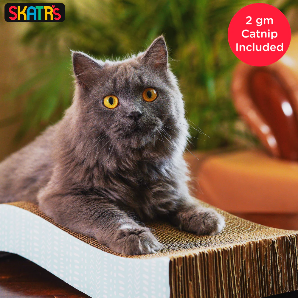Skatrs Purrfect Wave Cat Scratcher with 2g Premium Catnip Free - Image 4
