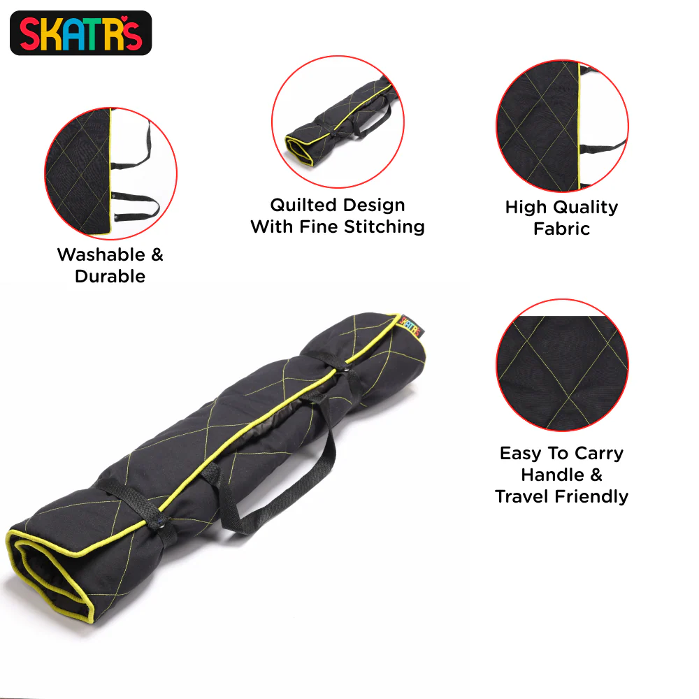Skatrs Foldable Quilted Mat for Dogs and Cats (Black) - Image 4