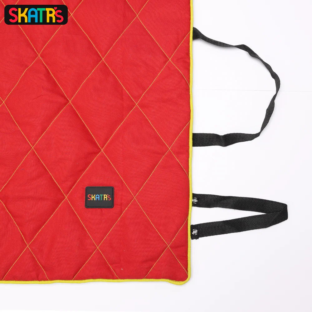 Skatrs Foldable Quilted Mat for Dogs and Cats (Red) - Image 7