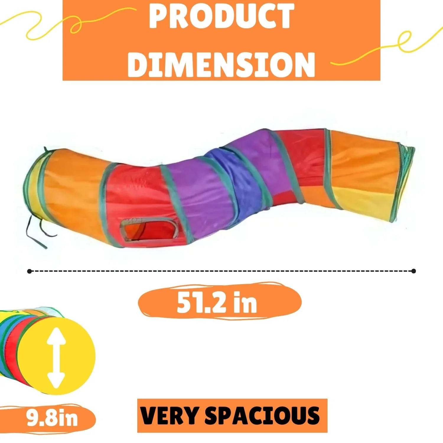 Skatrs Rainbow Tunnel for Kittens & Cats - Image 5