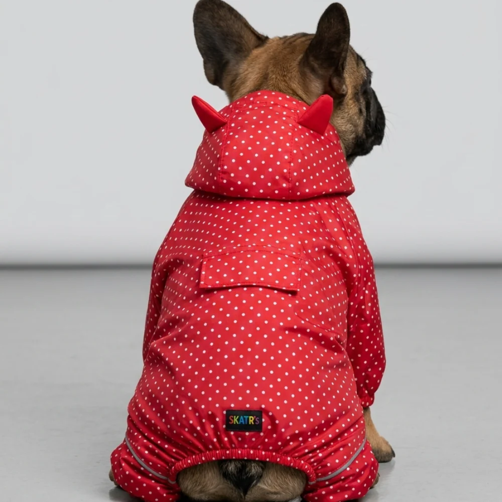 Skatrs Raincoat for Dogs (Red) - Image 8