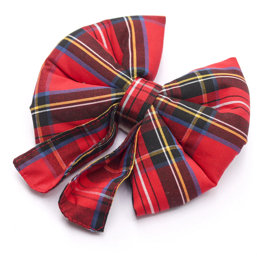 Skatrs Checkered Scottish Red Bow for Dogs and Cats - Image 6