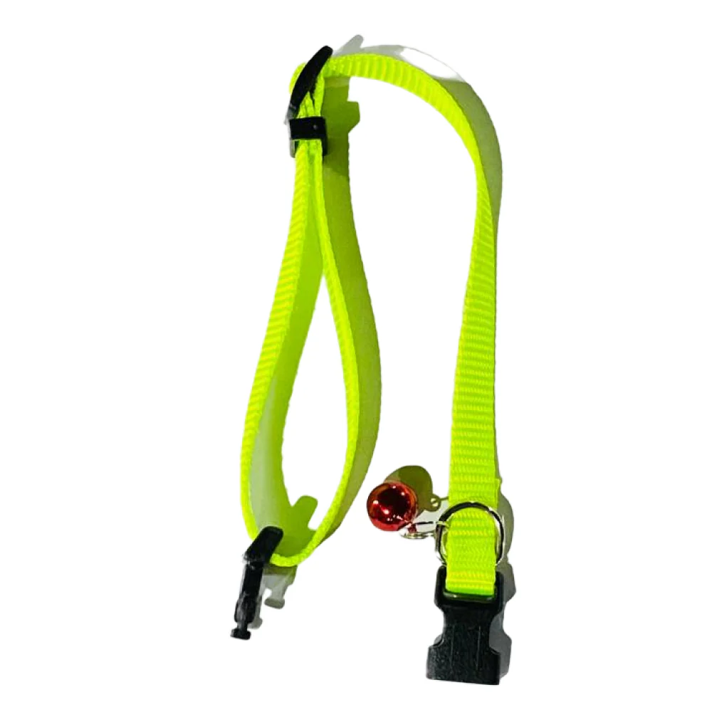 Skatrs Adjustable Collar with Bell for Cats & Kittens (Lime Green) - Image 3