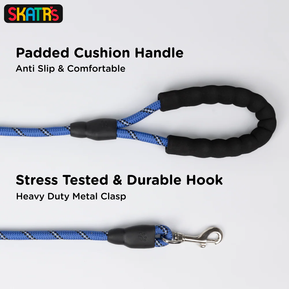 Skatrs Reflective Nylon Rope Leash for Dogs (Blue) - Image 5