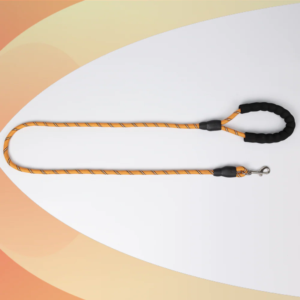 Skatrs Reflective Nylon Rope Leash for Dogs (Orange) - Image 2