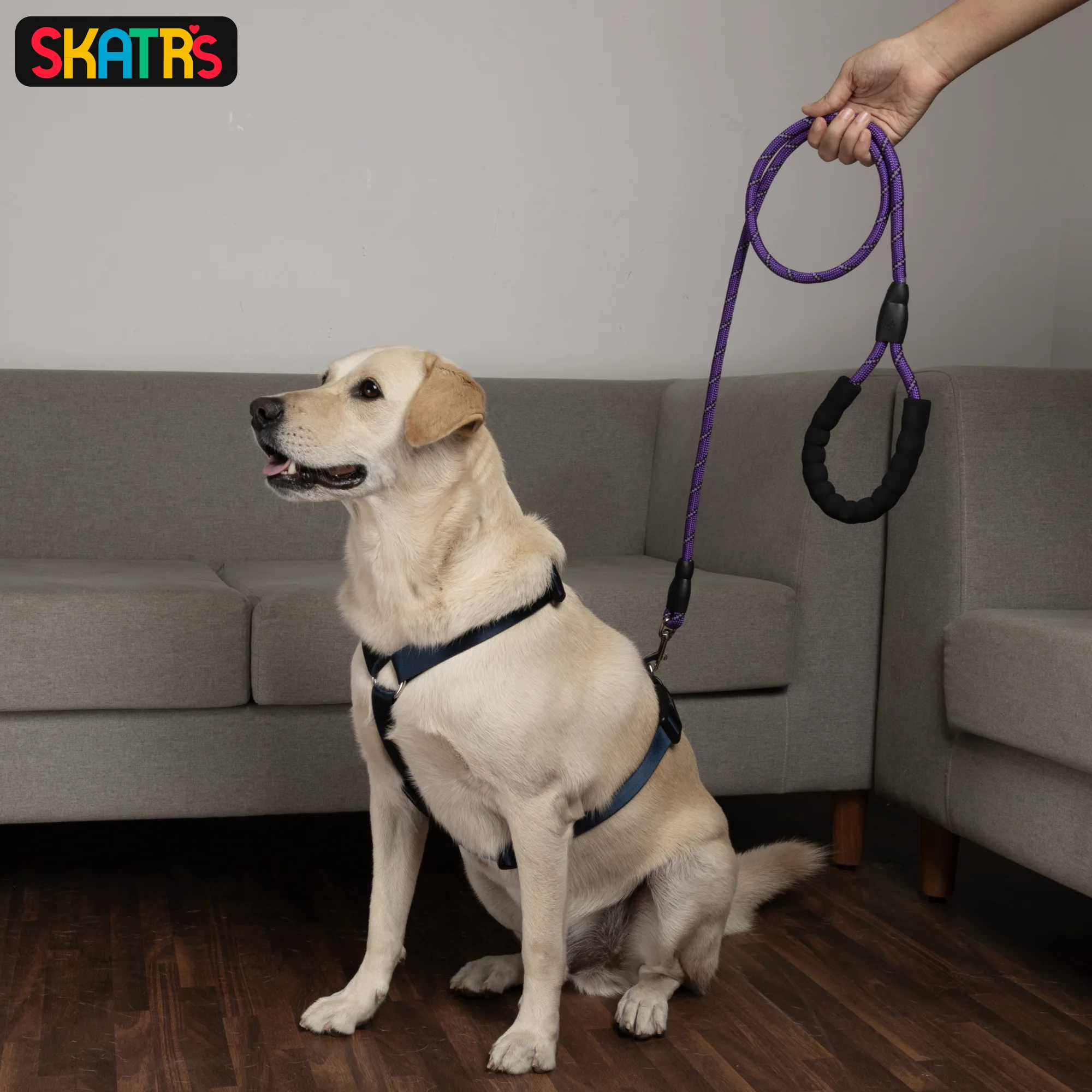 Skatrs Reflective Nylon Rope Leash for Dogs (Purple) - Image 5