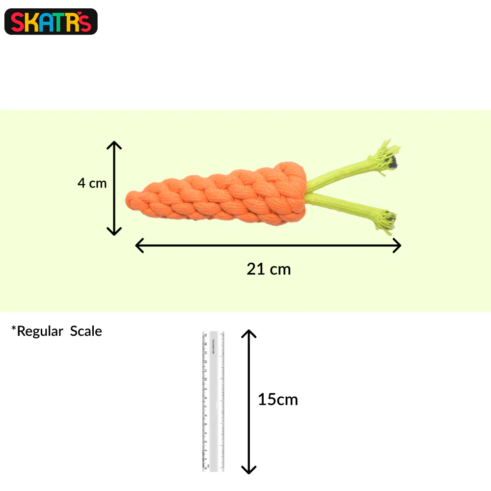 Skatrs Knotted Ball, Ring, Sandal and Carrot Shaped Rope Chew Toy for Dogs and Cats Combo - Image 10