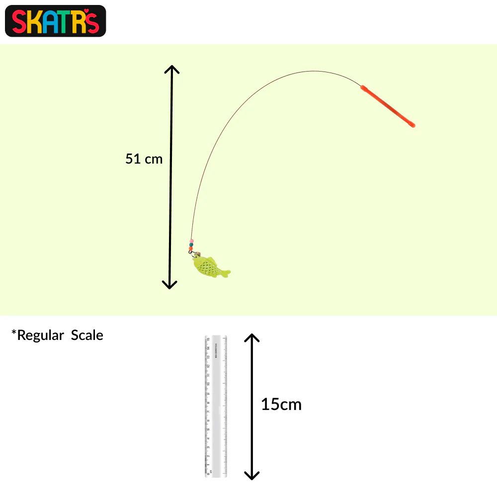 Skatrs Rod Spring with Fish Teaser Toy for Cats - Image 2