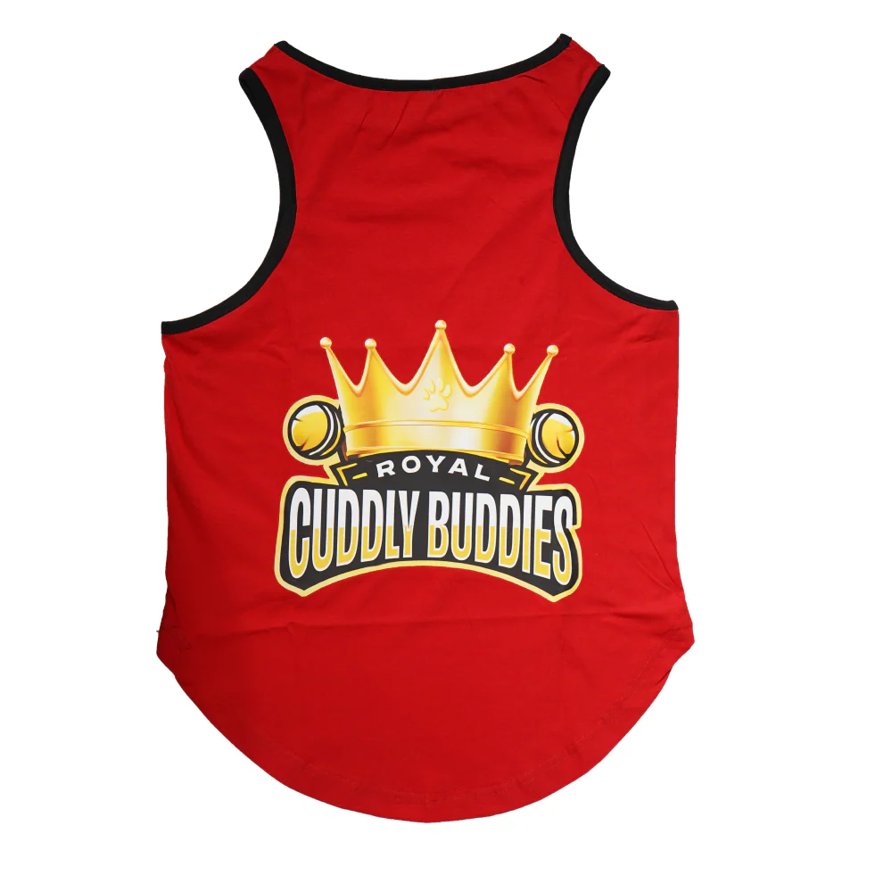 Skatrs Royal Cuddly Buddies Cricket Jersey for Dogs and Cats (Red) - Image 3
