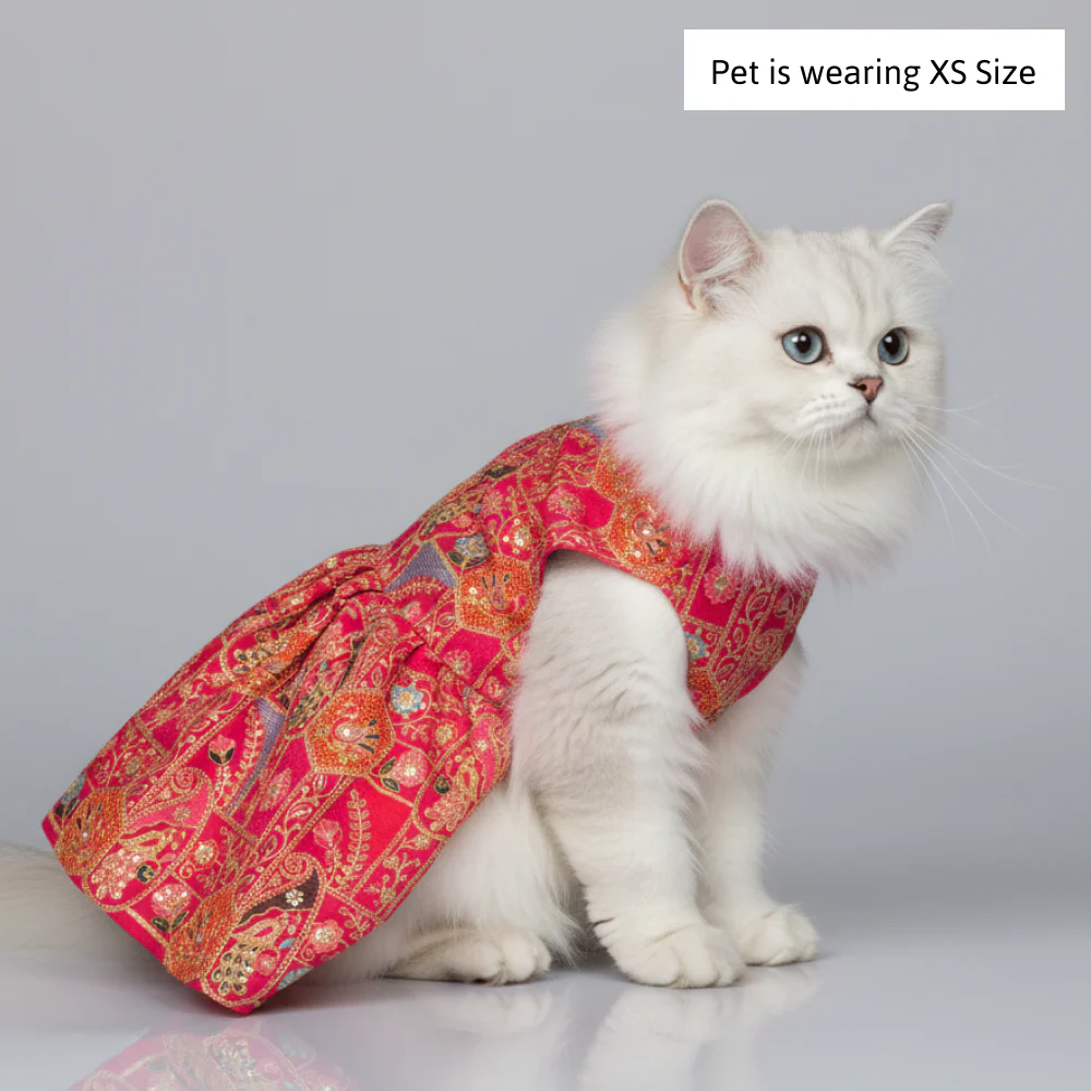 Skatrs Royale Lehenga for cats and dogs (Pink) - Image 5
