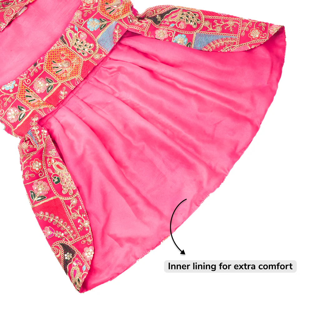Skatrs Royale Lehenga for cats and dogs (Pink) - Image 6