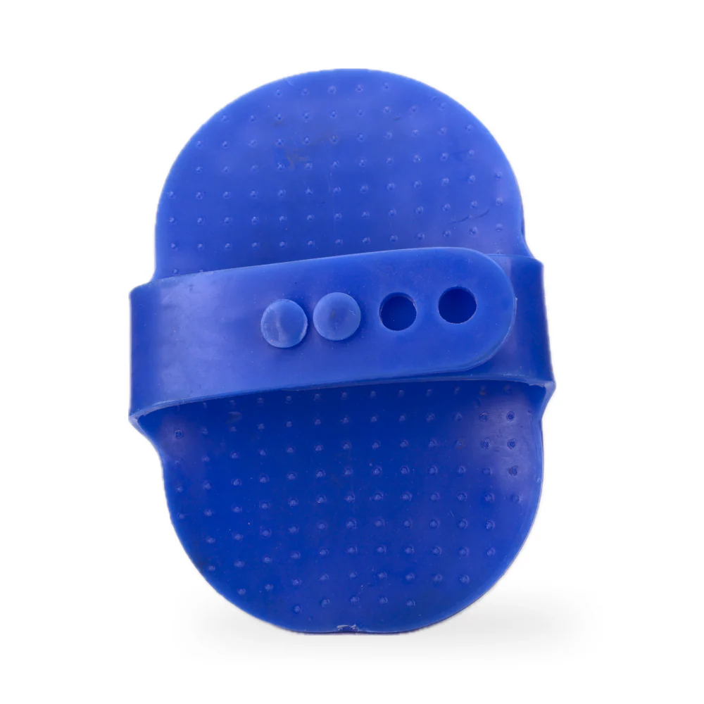 Skatrs Rubber Bristles Massage Hand Brush Comb for Dogs & Cats (Blue) - Image 3