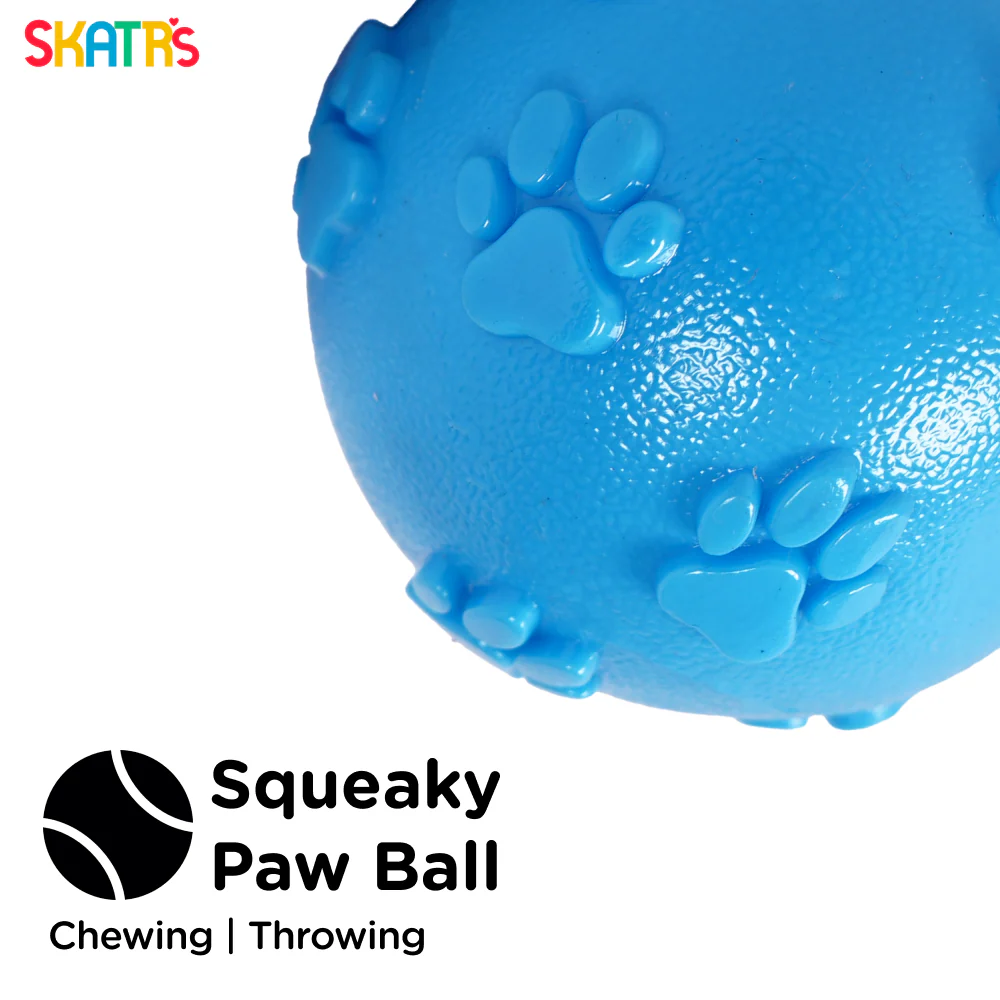 Skatrs Latex Squeaky Paw Ball Toy for Dogs | Safe, Durable Playing & Fetching Toy | For Medium Chewers - Image 2