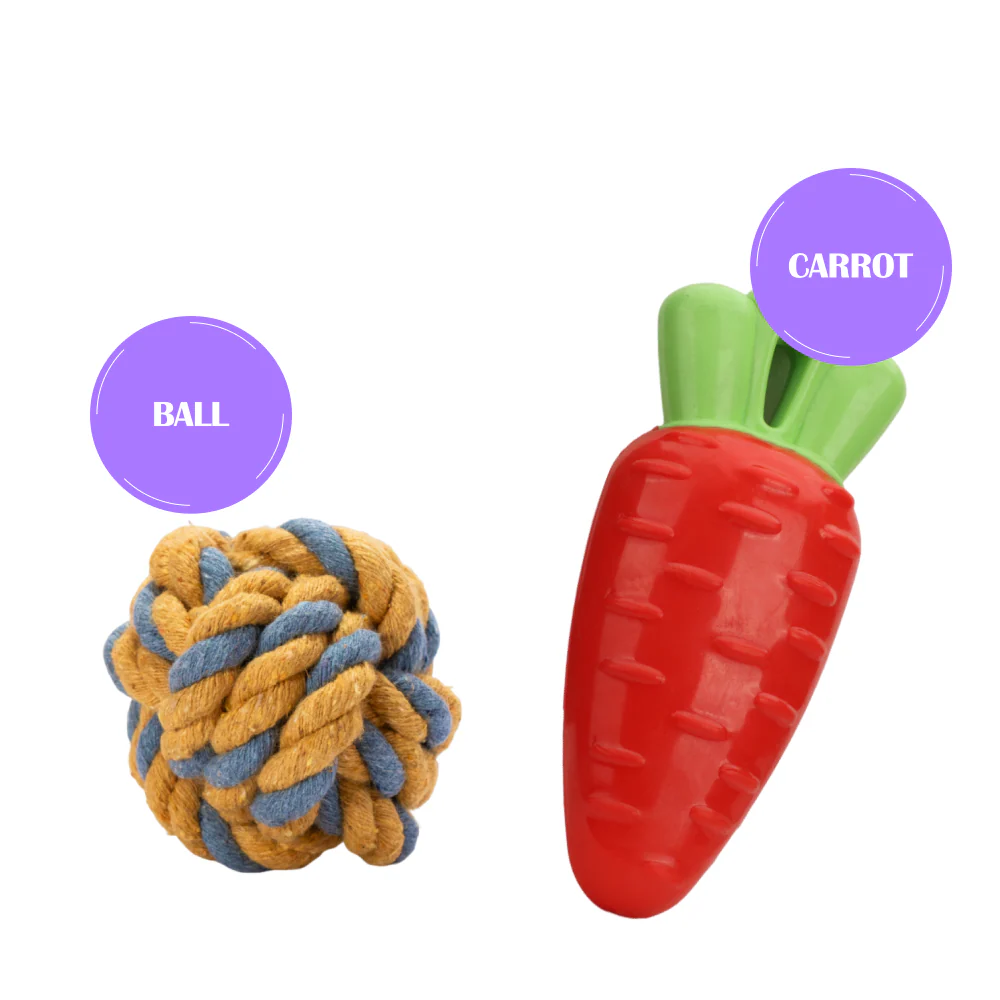 Skatrs Rubber Squeaky Carrot Chew Toy for Dogs (Red) | For Heavy Chewers | Small & Medium Dogs - Image 5