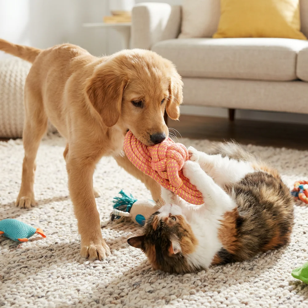 Skatrs Sandal Shaped Hand Made, Durable Rope Chew Toy for Dogs & Cats (Orange) - Image 3