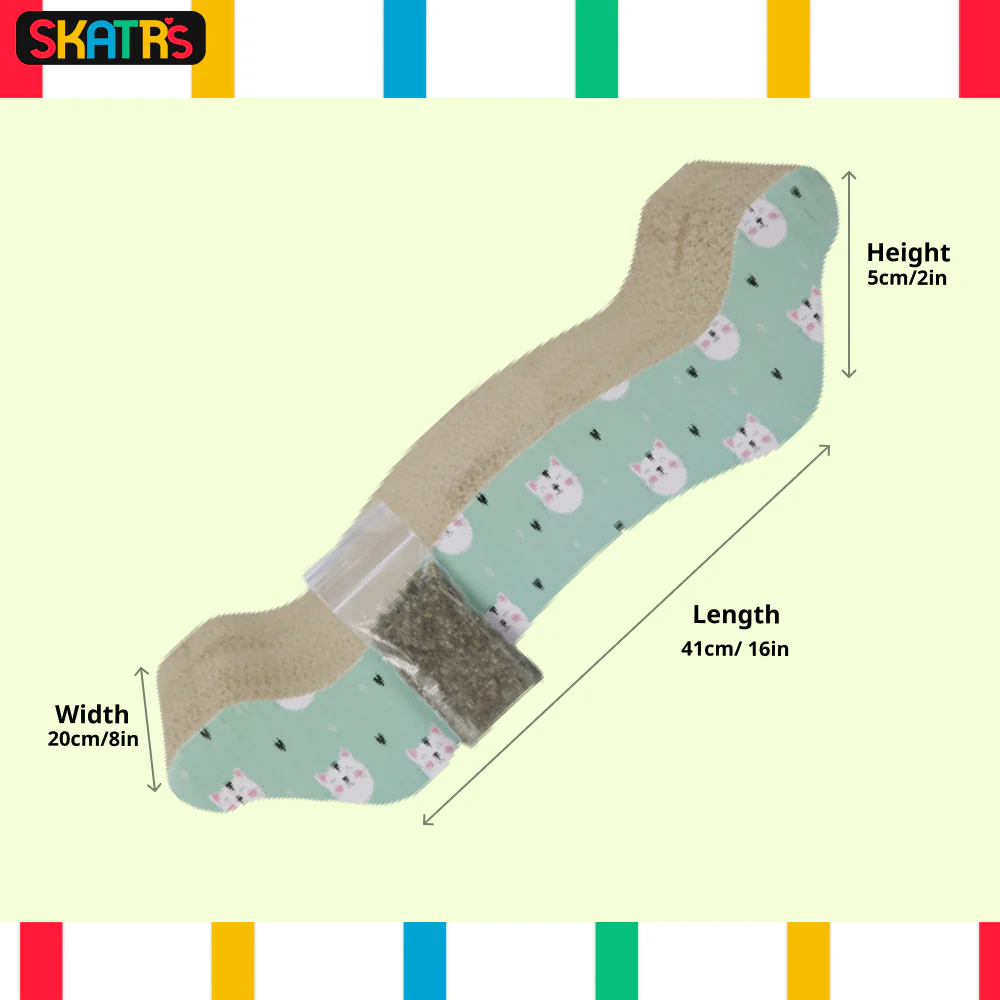 Skatrs Scratch Away Cat Scratcher with 2g Premium Catnip Free - Image 2