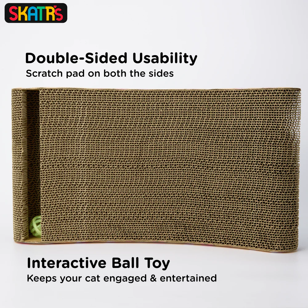 Skatrs Scratch Me Maybe Cat Scratcher with 2g Premium Catnip Free - Image 3