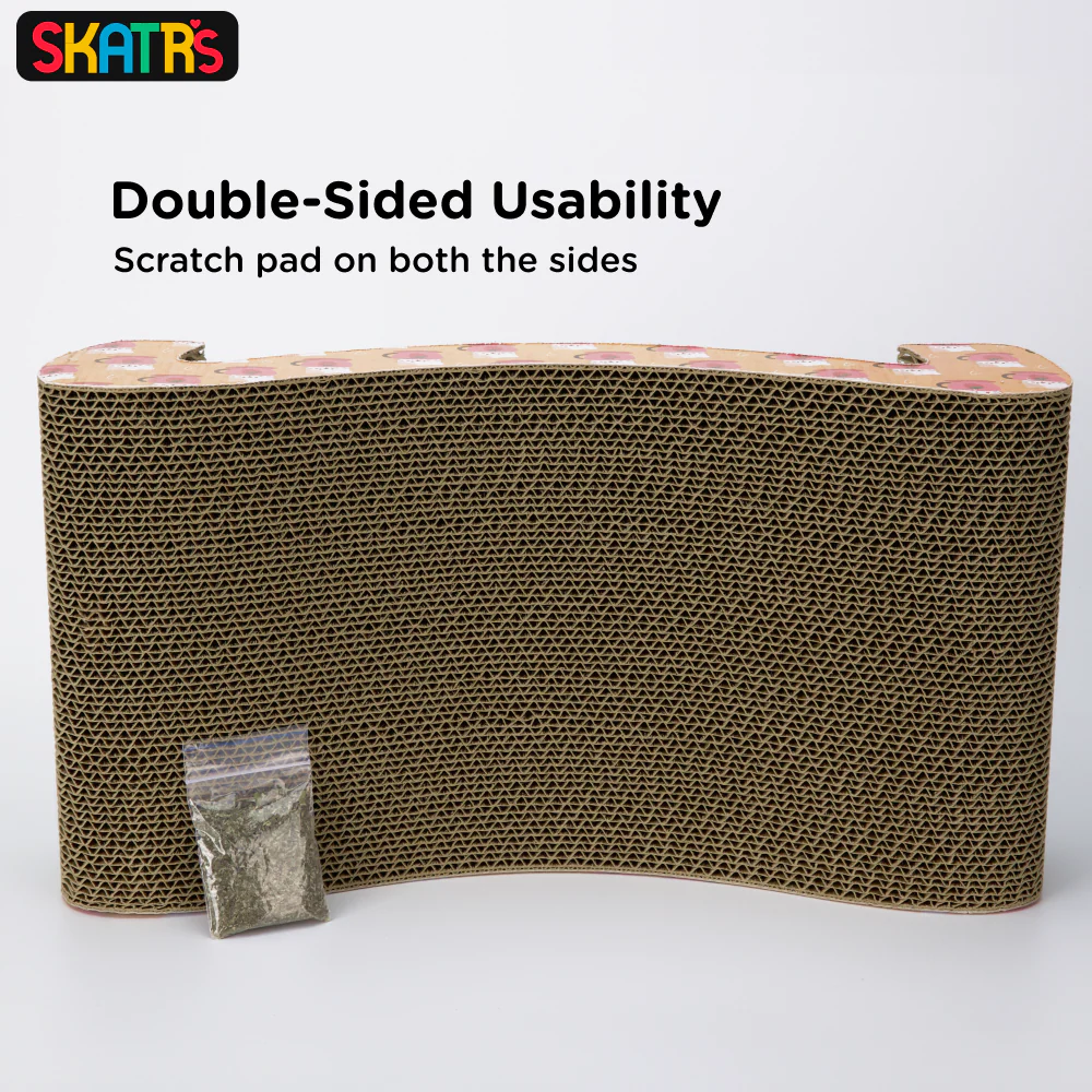 Skatrs Scratch to Purrfection Cat Scratcher with 2g Premium Catnip Free - Image 3