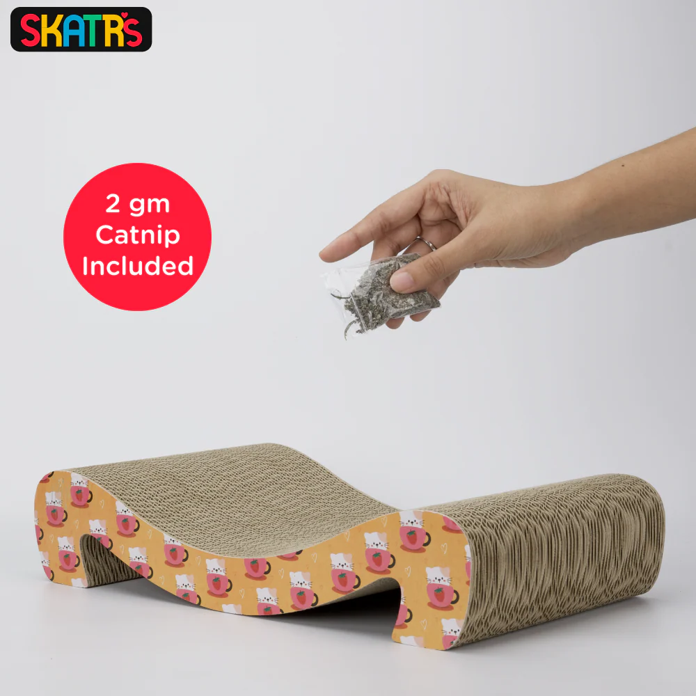 Skatrs Scratch to Purrfection Cat Scratcher with 2g Premium Catnip Free - Image 5