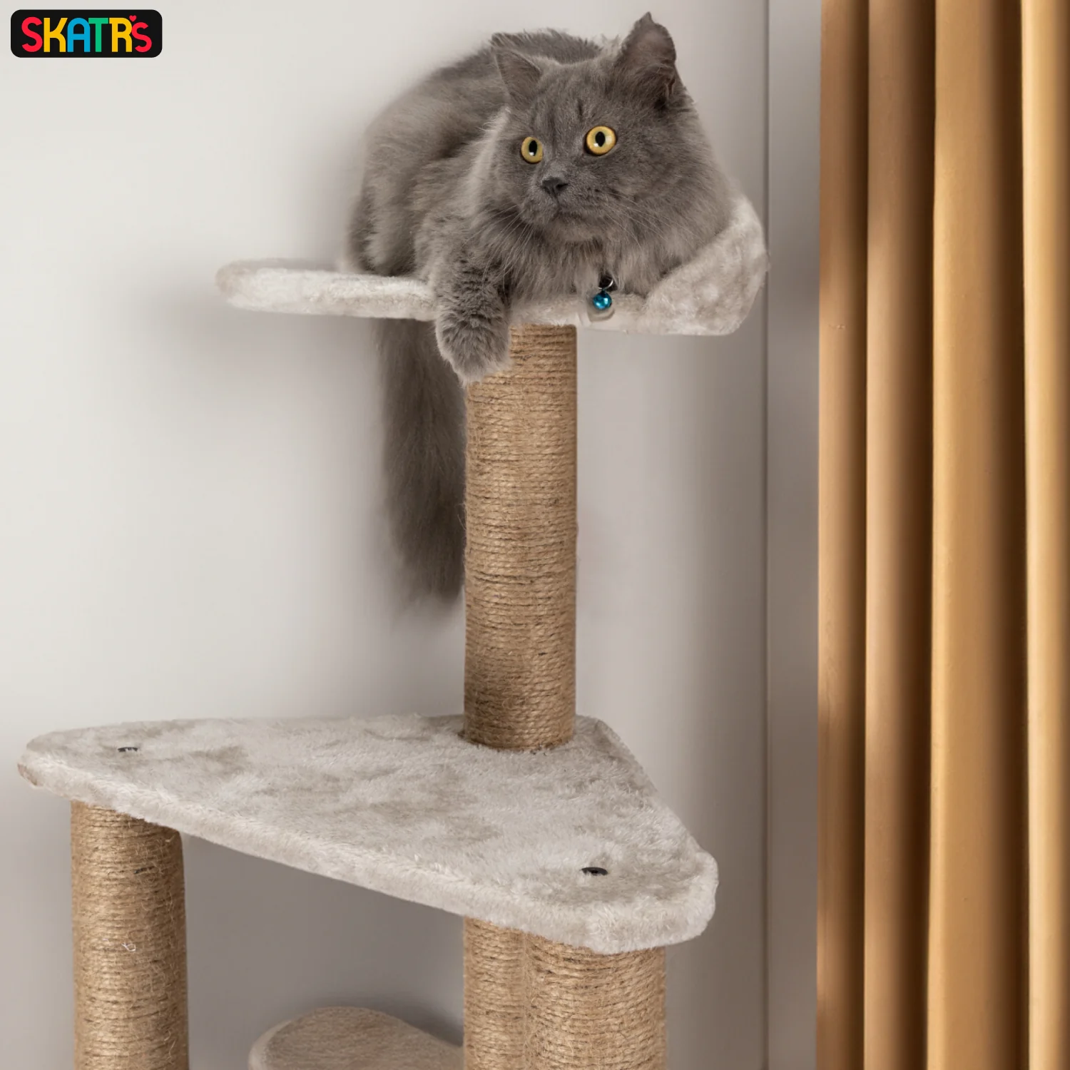 Skatrs Scratchy Wonderland Jumbo Multi Level Cat Tree with Sisal Posts Toy - Image 5