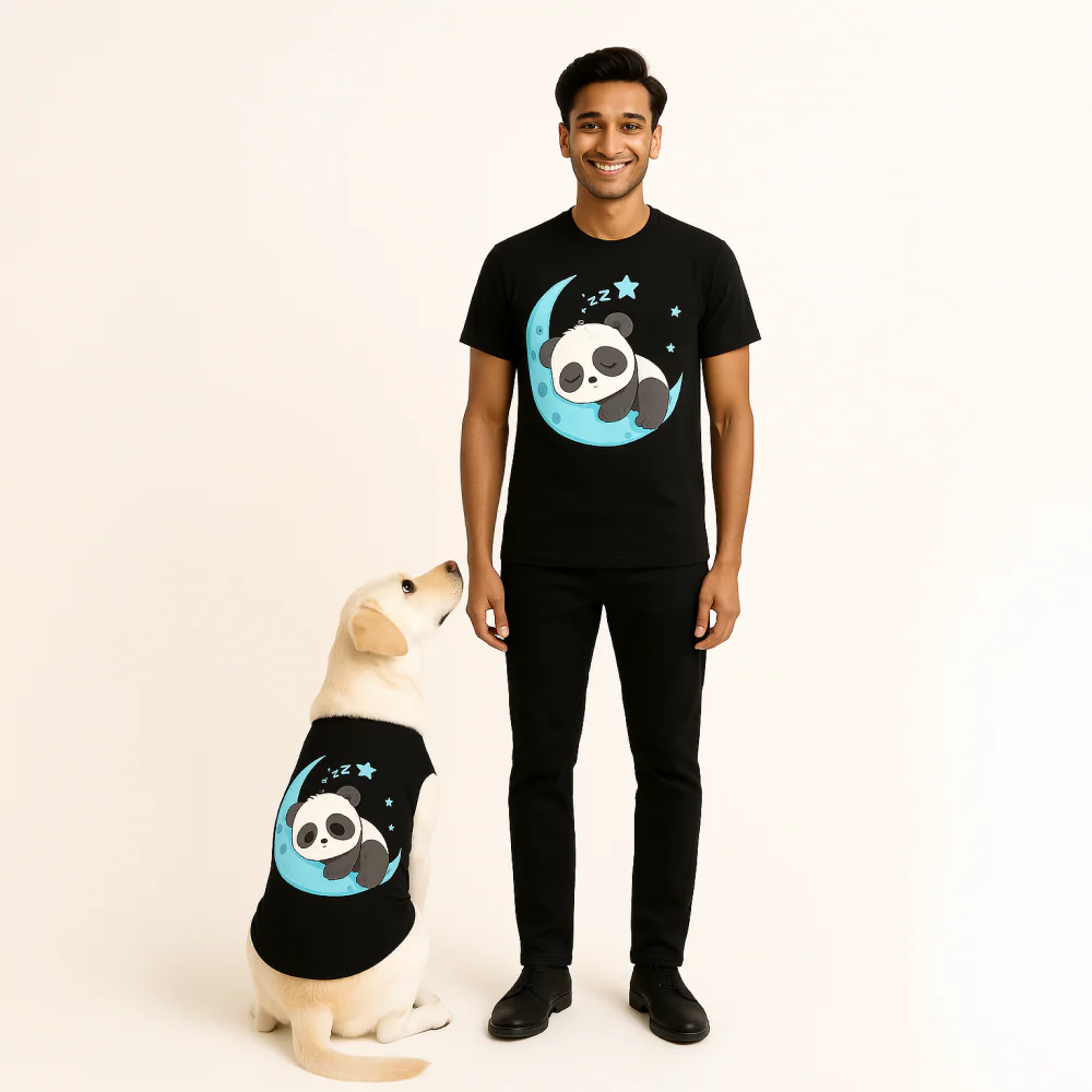 Sleeping Panda Cotton T Shirt for Men and Women - Image 5