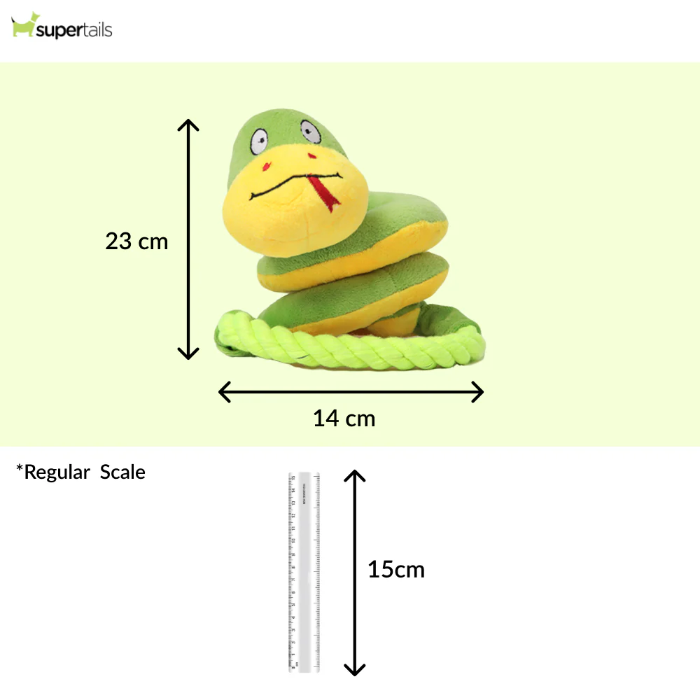 Skatrs Snake Plush Toy with Rope for Dogs - Image 3