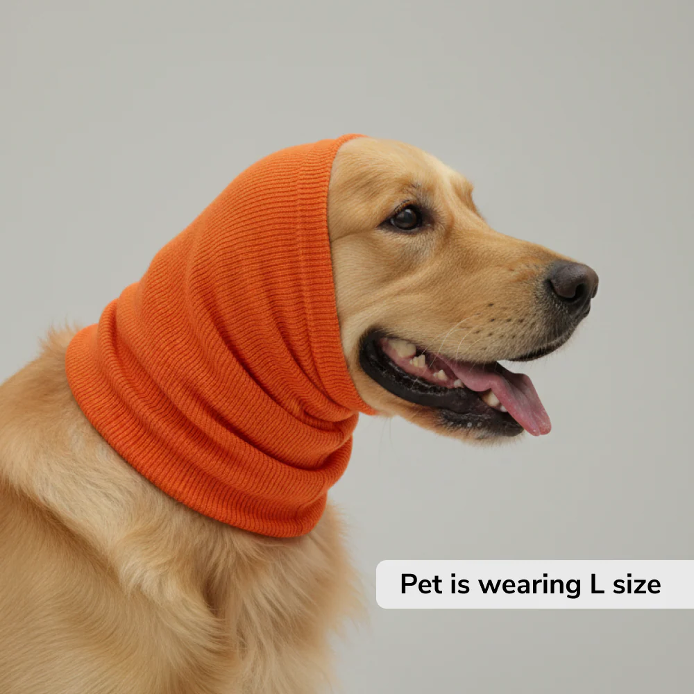 Skatrs Cold and Sound Protection Ear Muffs for Dogs and Cats (Orange) - Image 2