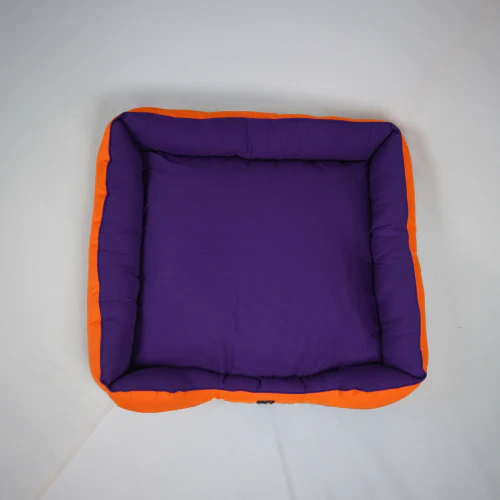 Skatrs Square Shaped Bed for Dogs & Cats (Orange/Purple) - Image 8