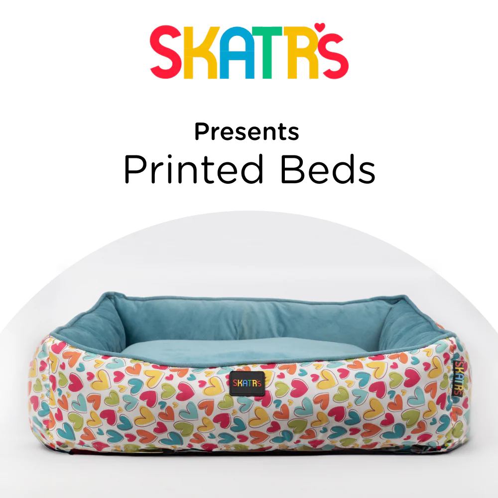 Skatrs Cozy Love Printed Lounge Bed for Dogs and Cats - Image 2