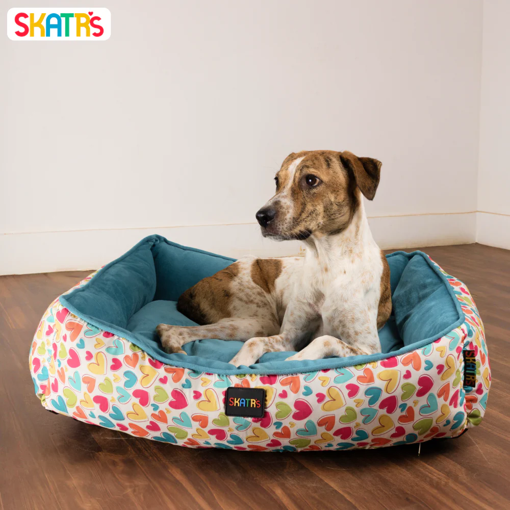 Skatrs Cozy Love Printed Lounge Bed for Dogs and Cats - Image 3