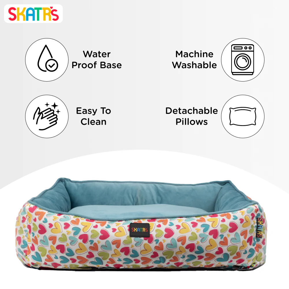 Skatrs Cozy Love Printed Lounge Bed for Dogs and Cats - Image 4