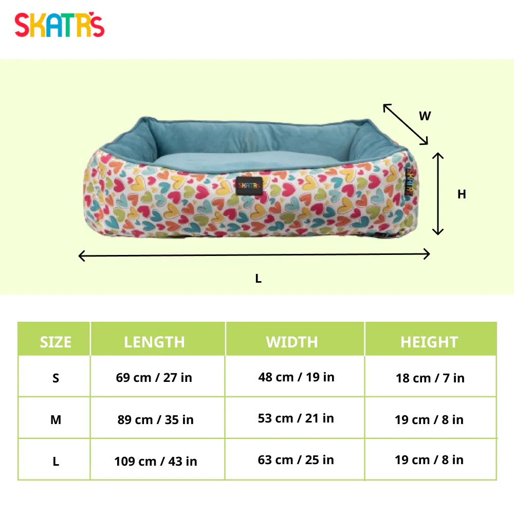 Skatrs Cozy Love Printed Lounge Bed for Dogs and Cats - Image 5