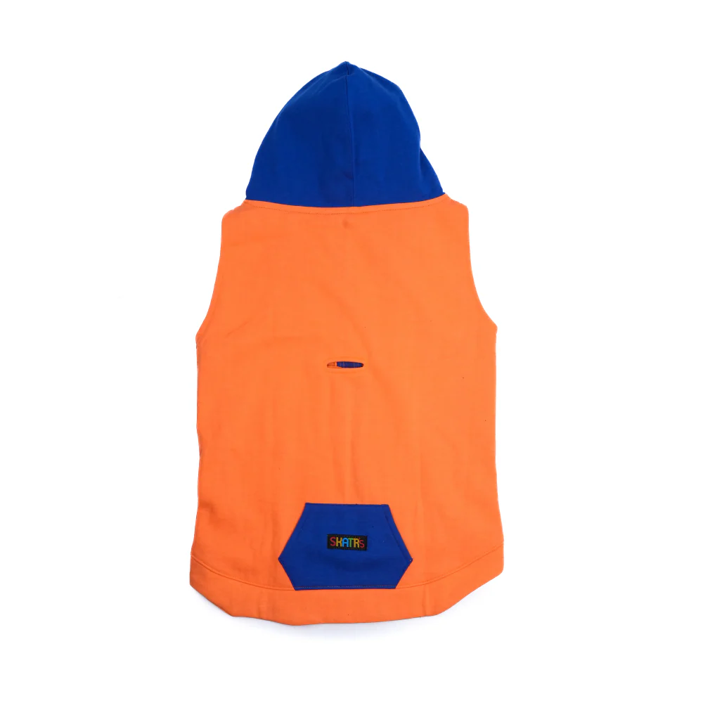 Skatrs Sunset Splash In-Style Hoodie For Dogs and Cats (Orange & Blue) - Image 2