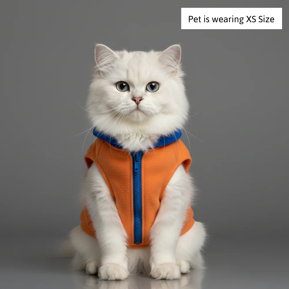 Skatrs Sunset Splash In-Style Hoodie For Dogs and Cats (Orange & Blue) - Image 4