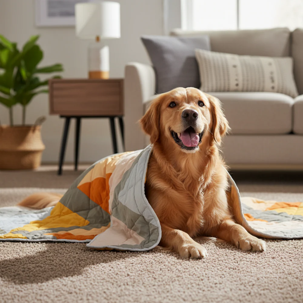 Skatrs Sunshine Snuggle Blanket for Dogs & Cats (Yellow) - Image 2
