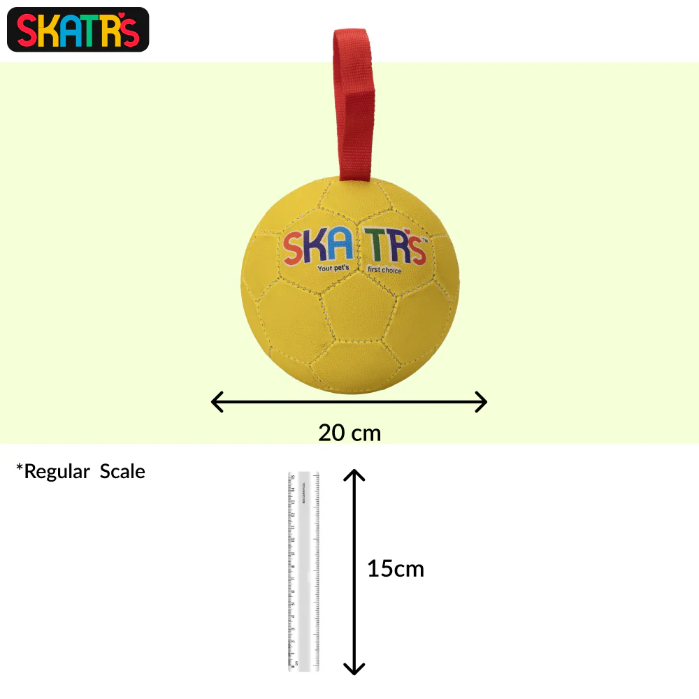 Skatrs Football Training Ball Toy With Holding Loops for Dogs | For Aggresive Chewers | Medium and Large Breeds - Image 2