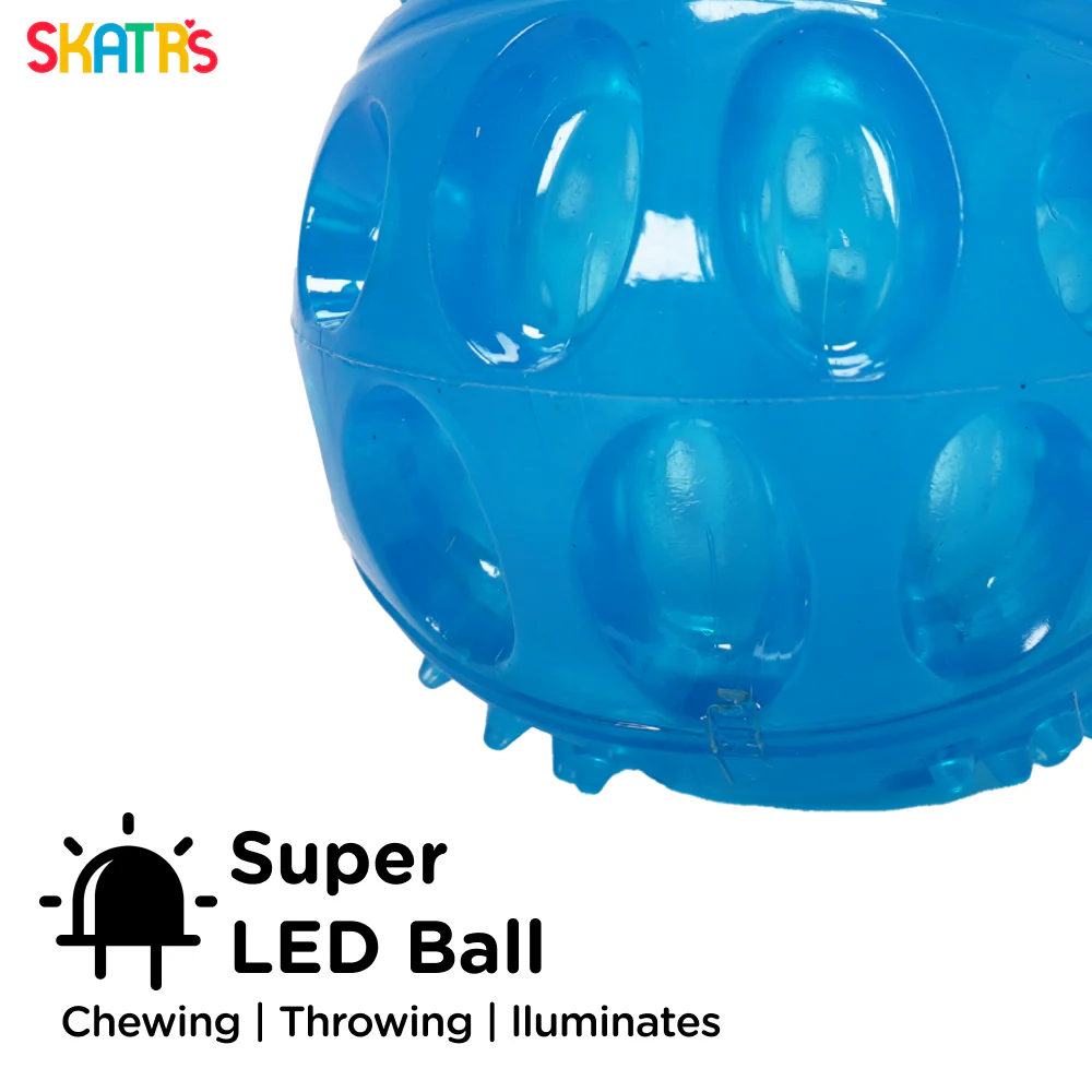 Skatrs Super LED Ball for Dogs and Cats (Blue) - Image 2