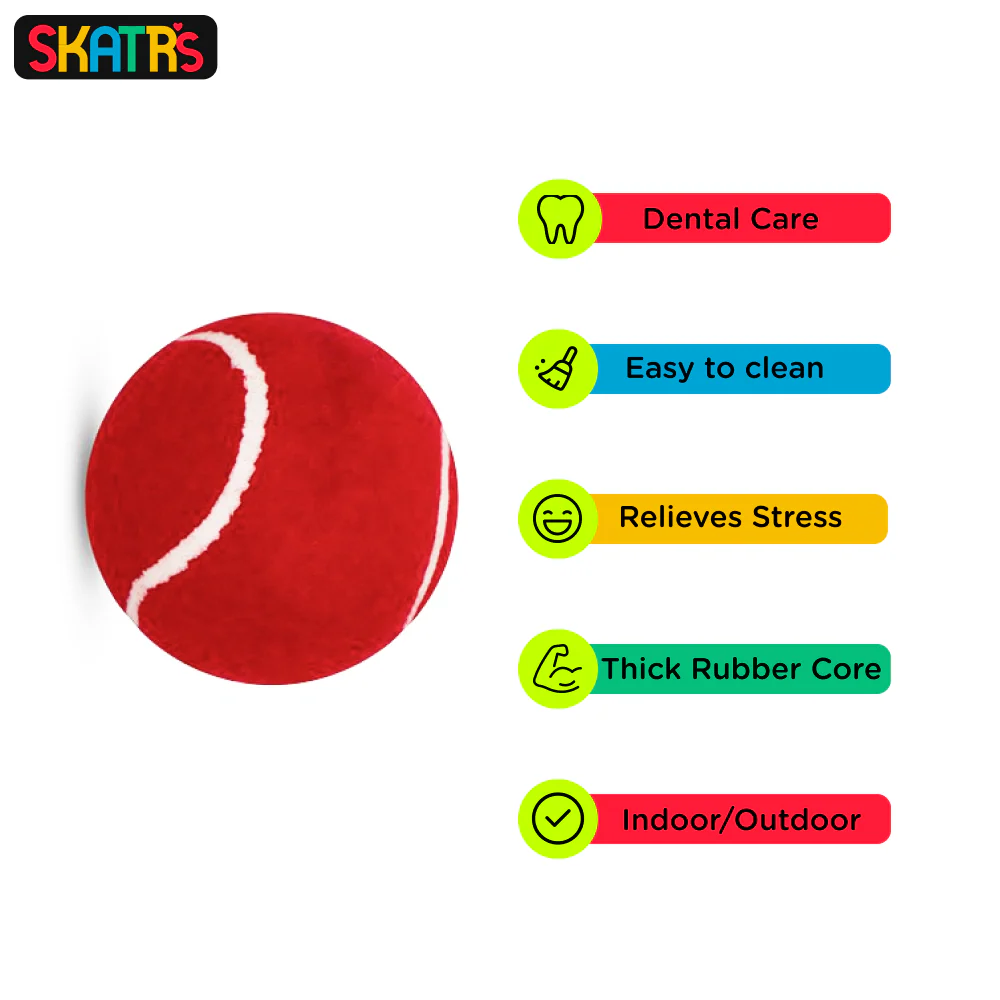 Skatrs Tennis Ball for Dogs (Red) - Image 4