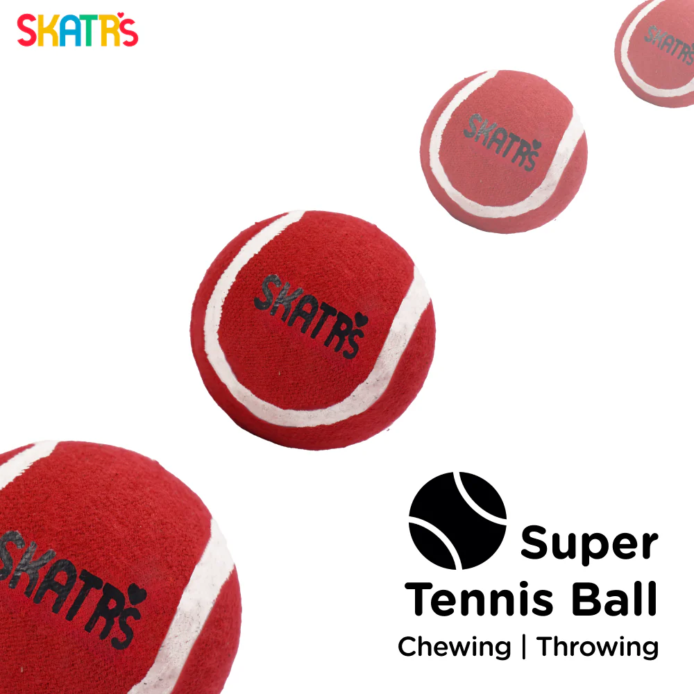 Skatrs Tennis Ball for Dogs (Red) - Image 2