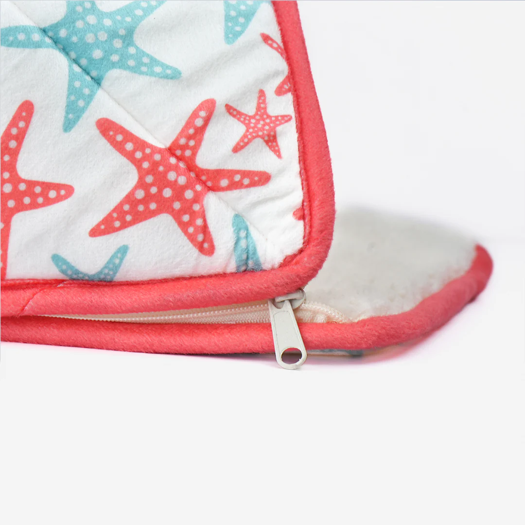 Skatrs Cozy Tent for Cats, Kittens and Small Dogs (Coral Red and Blue) - Image 7