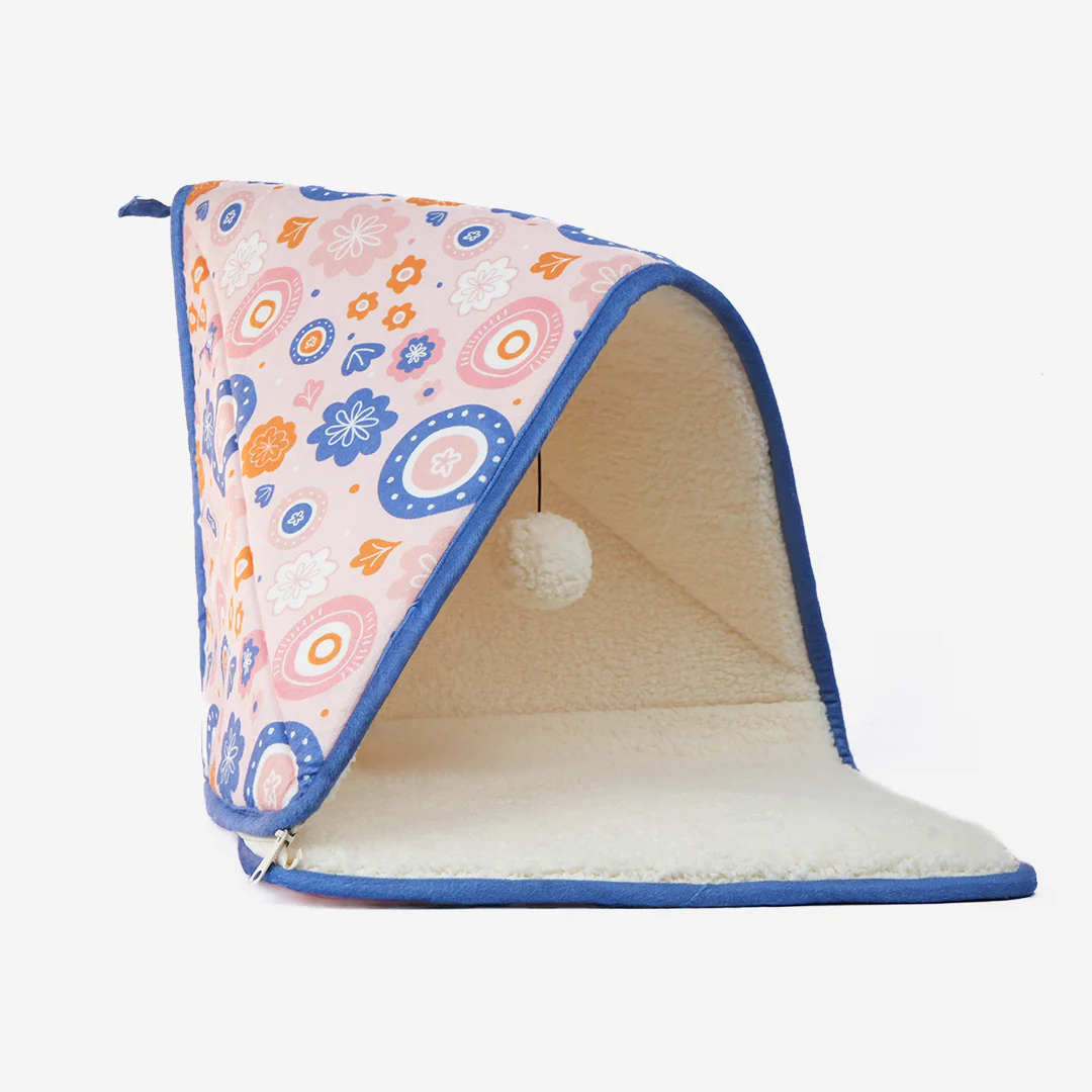 Skatrs Cozy Tent for Cats, Kittens and Small Dogs (Pink and Blue) - Image 3