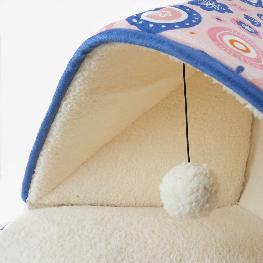 Skatrs Cozy Tent for Cats, Kittens and Small Dogs (Pink and Blue) - Image 6