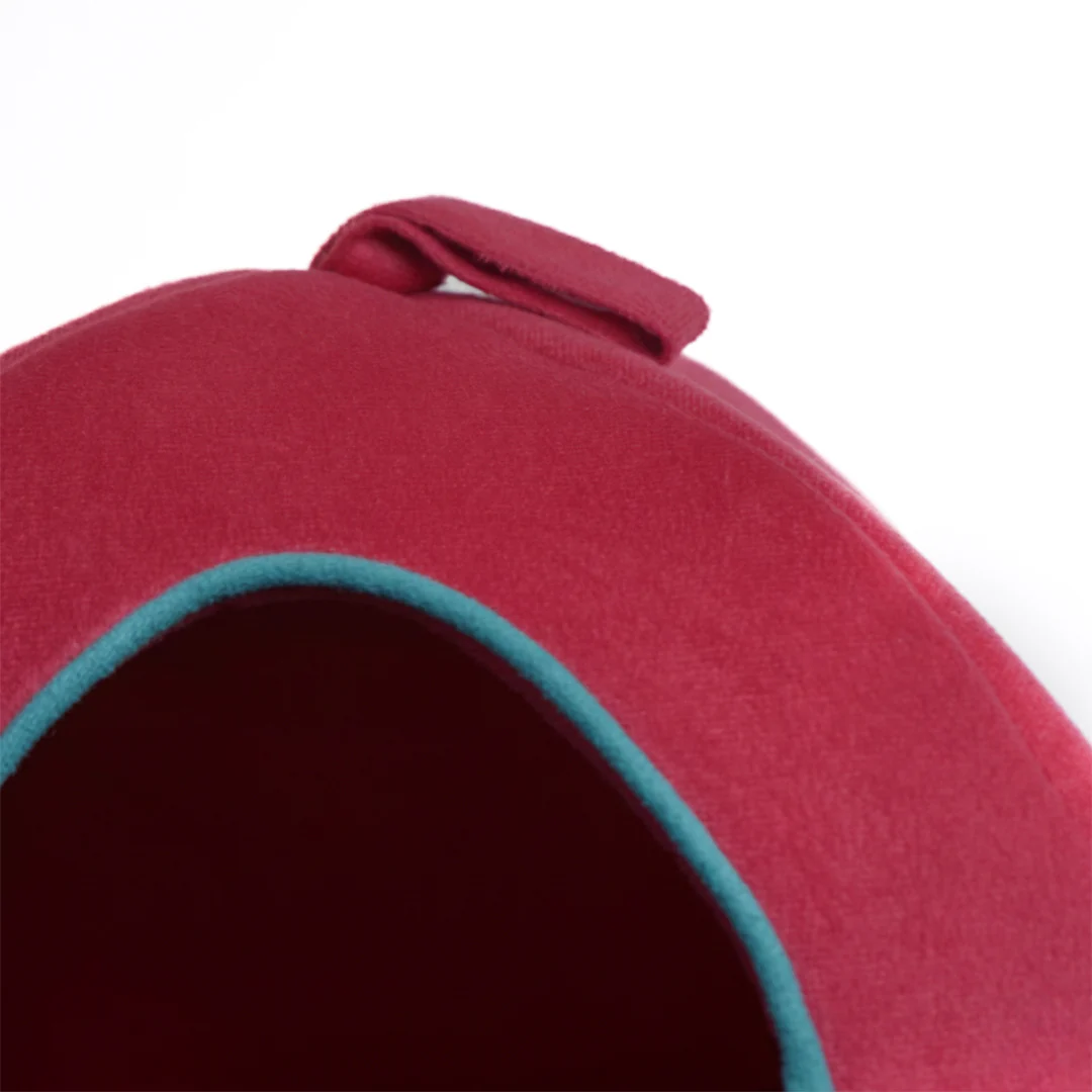 Skatrs Cozy House for Cats, Kittens and Small Dogs (Red and Teal Blue) - Image 6