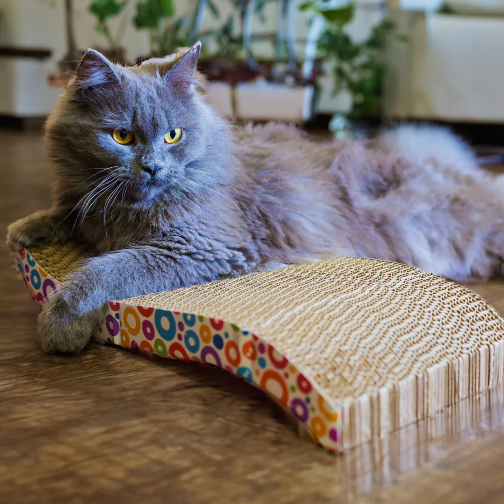 Skatrs The Satisfying Wave Cat Scratcher with 2g Premium Catnip Free (15x7.5x2.8in) - Image 2